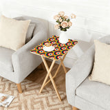 Midcentury Folding Tables – Retro Wood TV Tray Set of 4
