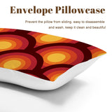 70s Retro Comforter Set: Queen Size Microfiber Bedding with Orange Circle Print