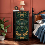 Folkloric 60s Scandi Retro Dresser: Vintage Steel Frame Fabric Storage