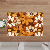 Double Sided Retro 70s Flowers Table Mats - Midcentury Modern Placemats