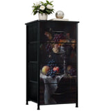 Baroque Still Life Print 4-Drawer Dresser – Moody Lightweight Storage