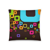70s Retro Design Throw Pillow - Midcentury Cushion Home Decor