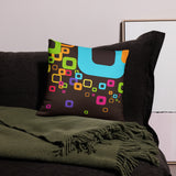 70s Retro Design Throw Pillow - Midcentury Cushion Home Decor