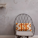 Groovy 70s Retro Throw Pillow, Midcentury Style Home Decor