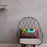 70s Retro Design Throw Pillow - Midcentury Cushion Home Decor