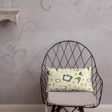 1960s Atomic Retro Pattern Premium Throw Pillow