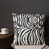 Black White Zebra Flower Pot - Retro Animal Print Wooden Legs Plant Pot