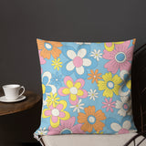 Retro 70s Floral Bedside Cabinet with Integrated Power Access