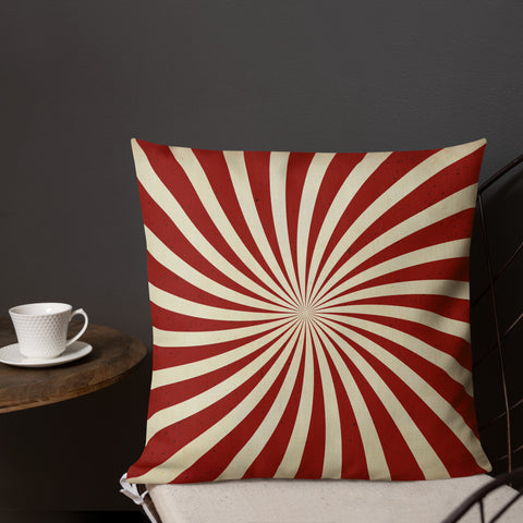 70s Starburst Vintage Design Pillow, Orange Brown Yellow Throw Cushion