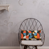 RETRO 70s GEOMETRIC PATTERN Premium Pillow, Midcentury Style Home Accent