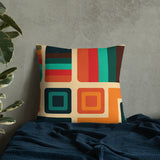 Small 70s Retro Trash Can with Lid: Scandi Midcentury Style Wastebasket