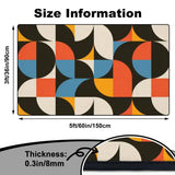 Area Rug Floor Carpet (5:3) abstractgeometric60s70smax - 60’’x36’’ - Rugs & Mats