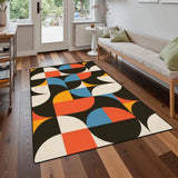 Area Rug Floor Carpet (5:3) abstractgeometric60s70smax - 60’’x36’’ - Rugs & Mats