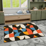 Area Rug Floor Carpet (5:3) abstractgeometric60s70smax - 60’’x36’’ - Rugs & Mats