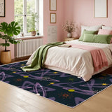 Area Rug with White Border 48’’x72’’ Atomic Mid Century Pattern Vol 1 (10) - retro rug
