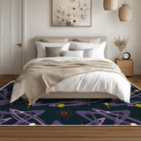 Area Rug with White Border 48’’x72’’ Atomic Mid Century Pattern Vol 1 (10) - retro rug