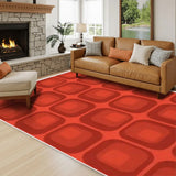 Area Rug with White Border 48’’x72’’ bwhanddrawnfishes Atomic Mid Century Pattern Vol 1 (10) Mid Century Modern