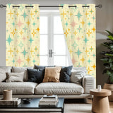 Atomic 50s Design Vintage Curtains: Midcentury Modern Grommet Panels - retro curtains