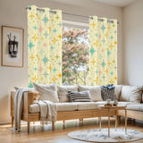 Atomic 50s Design Vintage Curtains: Midcentury Modern Grommet Panels - retro curtains
