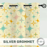 Atomic 50s Design Vintage Curtains: Midcentury Modern Grommet Panels - retro curtains