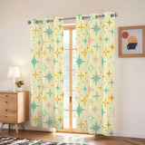 Atomic 50s Design Vintage Curtains: Midcentury Modern Grommet Panels - retro curtains