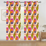 Atomic 50s Retro Blackout Curtains: Mid-Century Modern Home Decor - 50’’x84’’x2pcs - retro curtains
