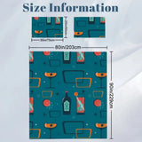 Atomic 60s Retro Full Duvet Cover Set - Teal Mid Century Bedding - retro bedding