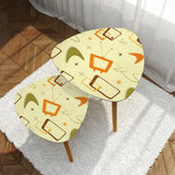 Atomic 60s Retro Tripod Nesting Table Set - Pastel Colors Midcentury Home - One Size - retro nesting tables