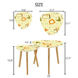 Atomic 60s Retro Tripod Nesting Table Set - Pastel Colors Midcentury Home - One Size - retro nesting tables