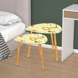 Atomic 60s Retro Tripod Nesting Table Set - Pastel Colors Midcentury Home - One Size - retro nesting tables