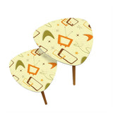 Atomic 60s Retro Tripod Nesting Table Set - Pastel Colors Midcentury Home - One Size - retro nesting tables