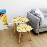 Atomic 60s Retro Tripod Nesting Table Set - Pastel Colors Midcentury Home - One Size - retro nesting tables
