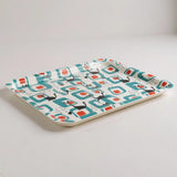 Atomic Cat 60s Lap Tray – Retro Plastic Serving Tray for Dinner or Drinks - Groß (43 x 33 cm) - Trays