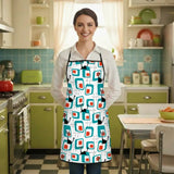 Atomic Cat Kitchen Apron – Retro 50s 60s Design with Utility Pocket - retro kitchen
