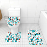Atomic Cat Retro Midcentury Bath Rug Set | 3-Piece Vibrant 60s Decor - One Size - retro bathroom