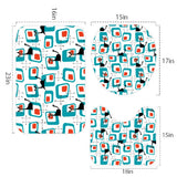 Atomic Cat Retro Midcentury Bath Rug Set | 3-Piece Vibrant 60s Decor - One Size - retro bathroom