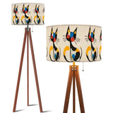 Atomic Cat Retro Scandi Tripod Floor Lamp - Midcentury Modern Lighting - US Plug - retro floor lamps