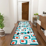 Atomic Cats Midcentury Runner Rug – Retro 50s 60s Vintage Patterns - 24’’x72’’ - retro runner