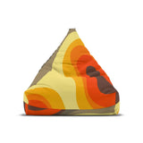 Atomic Era Bean Bag Chair Cover – 70s Midcentury Modern Accent - 38’’ × 42’’ × 29’’ / Without insert - retro bean bag
