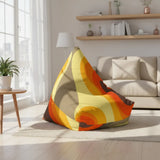 Atomic Era Bean Bag Chair Cover – 70s Midcentury Modern Accent - retro bean bag