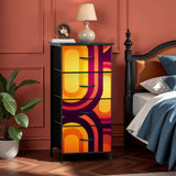 Atomic Era Storage Dresser – Midcentury Modern 4-Drawer Fabric Cabinet - retro dresser