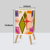 Atomic Mid-Century Retro Nordic Square Small Trash Can with Lid - One Size - retro tash cans
