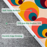 Atomic Midcentury Area Rug 48’’x72’’ – White Border Retro Modern Design - 48’’x72’’ - retro rug