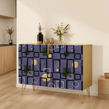 Atomic Midcentury Hairpin Cabinet – 50s Retro Wood Storage for Modern Homes - One Size - retro cabinet
