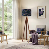 Atomic Wooden Tripod Lamp – 60s Retro Celestial Floor Light Black - retro floor lamps