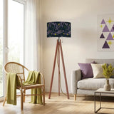 Atomic Wooden Tripod Lamp – 60s Retro Celestial Floor Light Black - retro floor lamps