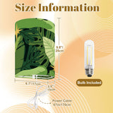 70s Retro Wall Sconces Set –  Smart LED, Green Leaves