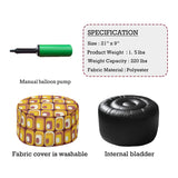 Retro 70s Orange Ottoman – Midcentury Modern Footstool Seat