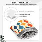 Retro 60s Silicone Oven Mitts – Heat Resistant Cooking Gloves