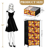 60s Atomic Retro Dresser: Midcentury Modern Steel Frame Fabric Storage Cabinet